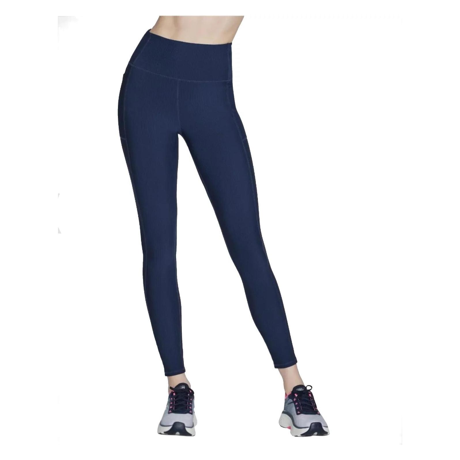 Skechers GO Flex Rib Fl HW Legging Marineblau L (S) (LG2-NVY)