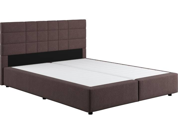 Boxbett, 100% Polyester, Grau (Charcoal), 146×206 cm, Ohne Matratze, Modern, Cotta