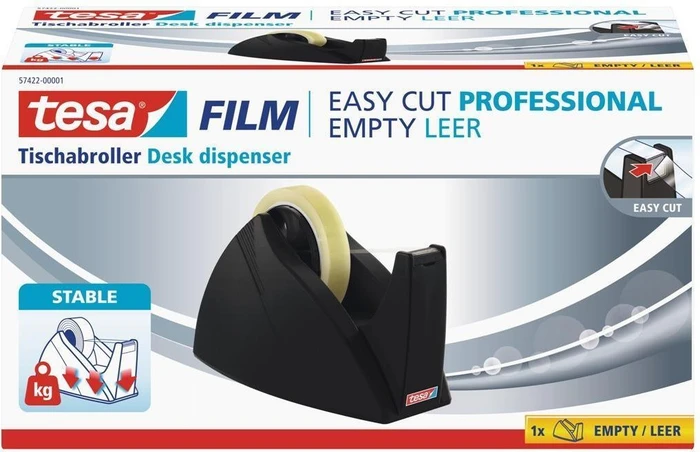 tesa Tischabroller Easy Cut Professional, schwarz