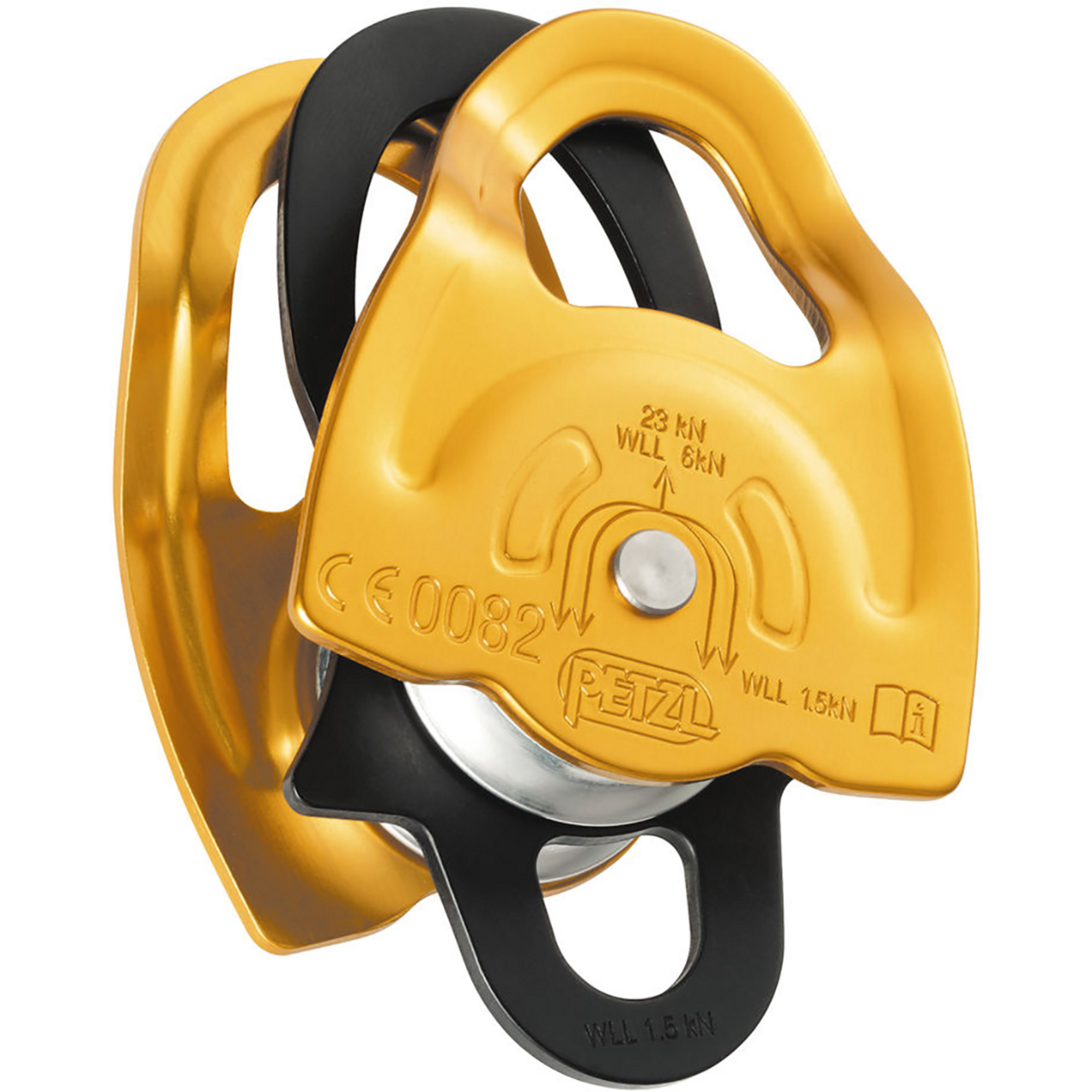 Petzl Gemini doppelte Prusikrolle Seilrollen gelb Alpinklettern