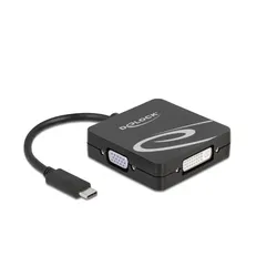 DeLOCK USB Type-C Adapter für einen VGA, DVI, HDMI oder DisplayPort Monitor