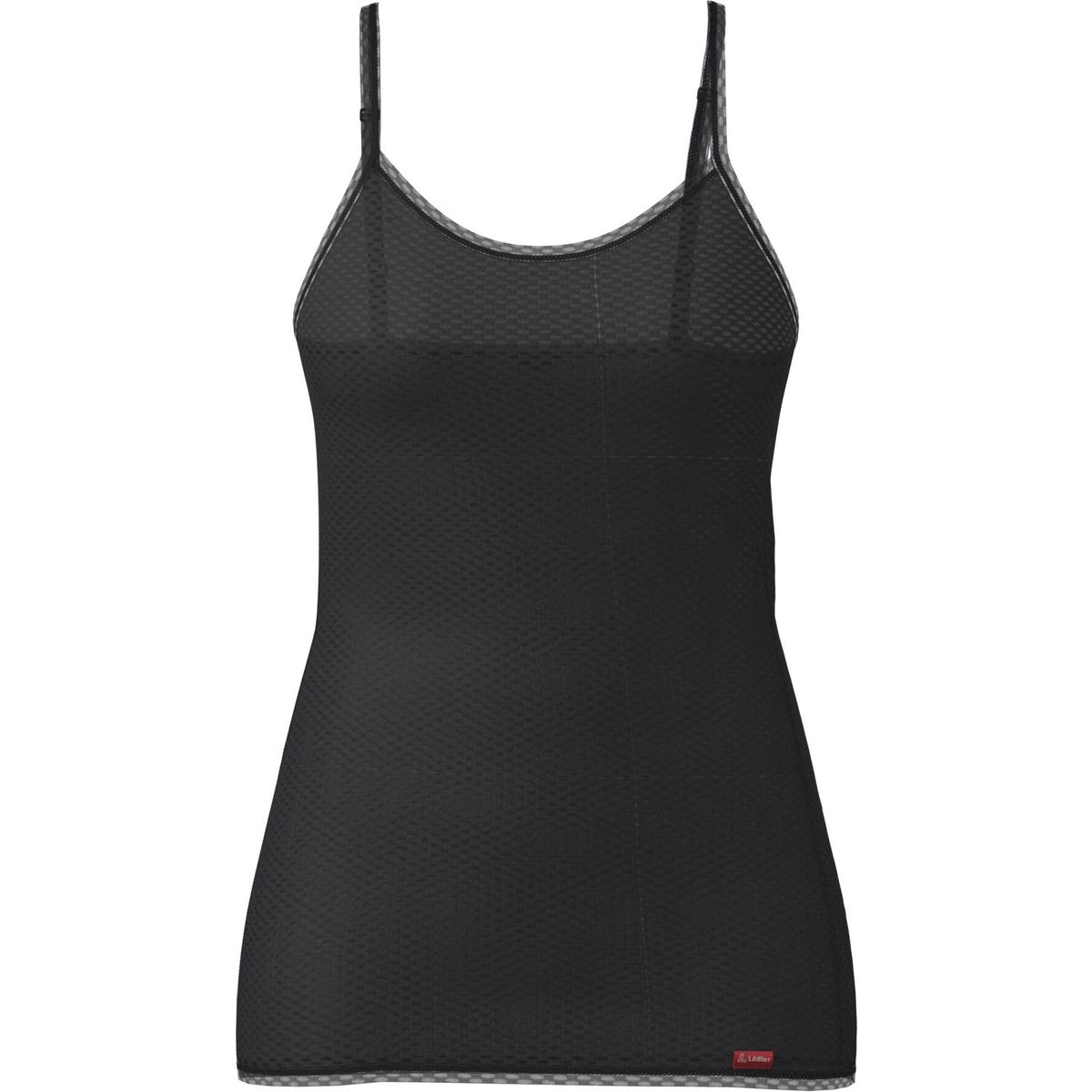 Löffler Women Spaghetti TOP Grid Transtex Light black (990) 42 27719-990-42