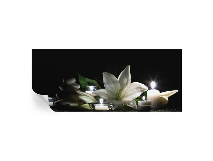 Wallfluent Fototapete 250x104 cm - Entspannende Szene, Schwarz, 250x104 cm, Tapeten & Wandverkleidungen, Fototapeten