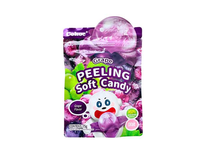 Cokoc Bonbon tendre à peler saveur raisin 75g