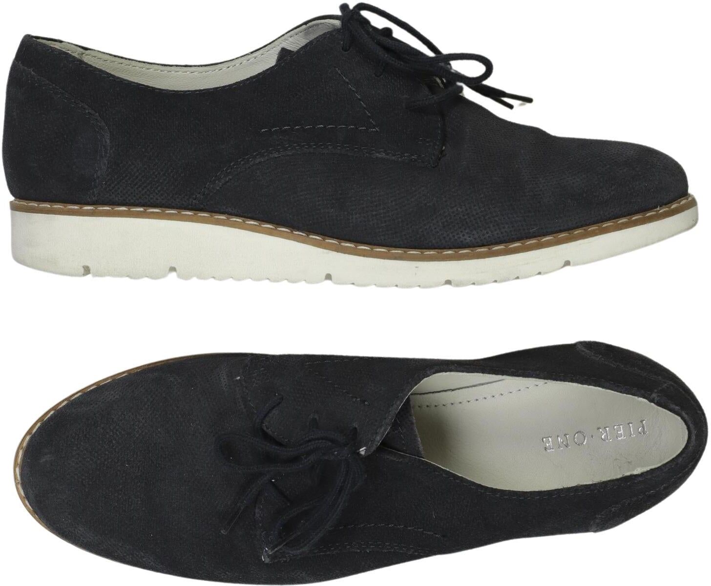 pier one Damen Halbschuh, Marineblau, Gr. EU 38, Leder - Second Hand