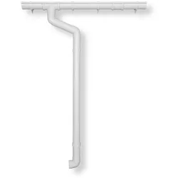 Kunststoff Dachrinnenset für Karibu Flachdachhaus Neuruppin 2/3-weiß-Neuruppin 2+SD.300 Set 404 A