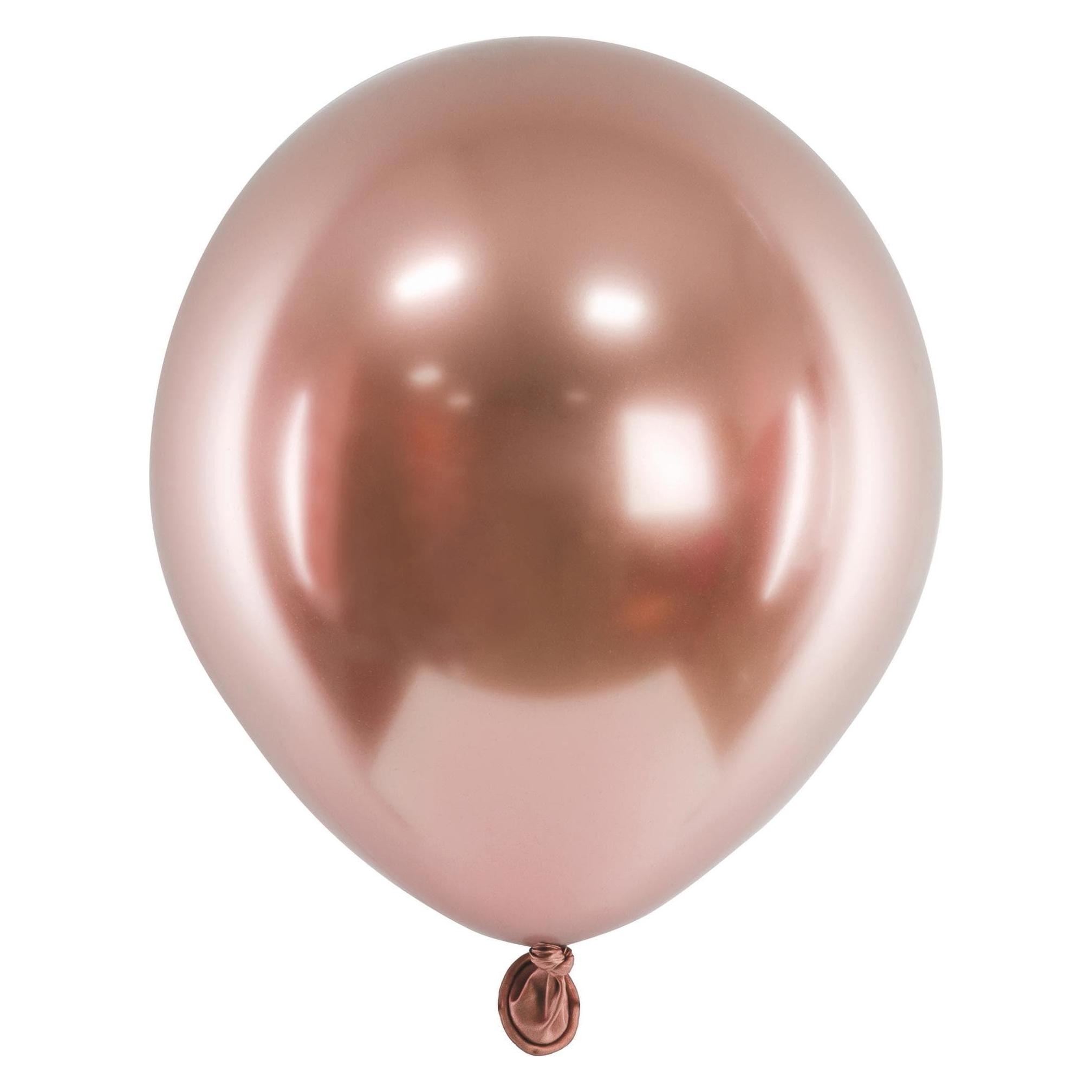 Partydeco Mini Ballons Spiegeleffekt Rose Gold - 50 Stk. (50x) (CHB1-5-019R-50)