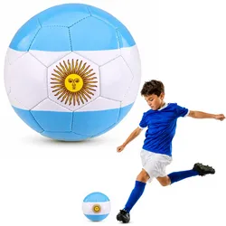 Trainingsfußball für Rasenplätze, argentinische Farben, 22 cm, Größe 5