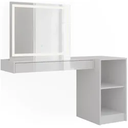 Vicco, Schminktisch, Schminktisch Sherry, Weiss, 100 cm 3 Teile