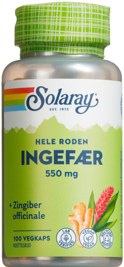 Solaray Ingefær Kosttilskud 100 stk