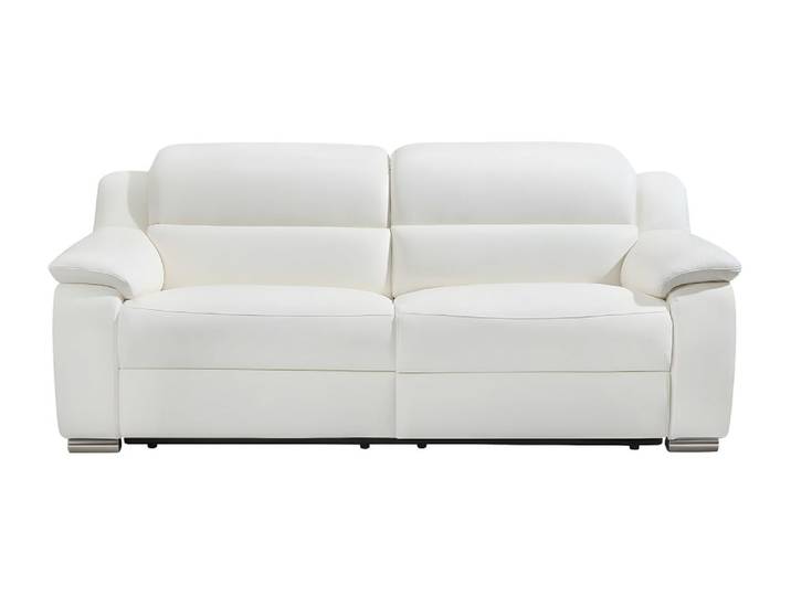 Canapé relaxation cuir 3 places blanc