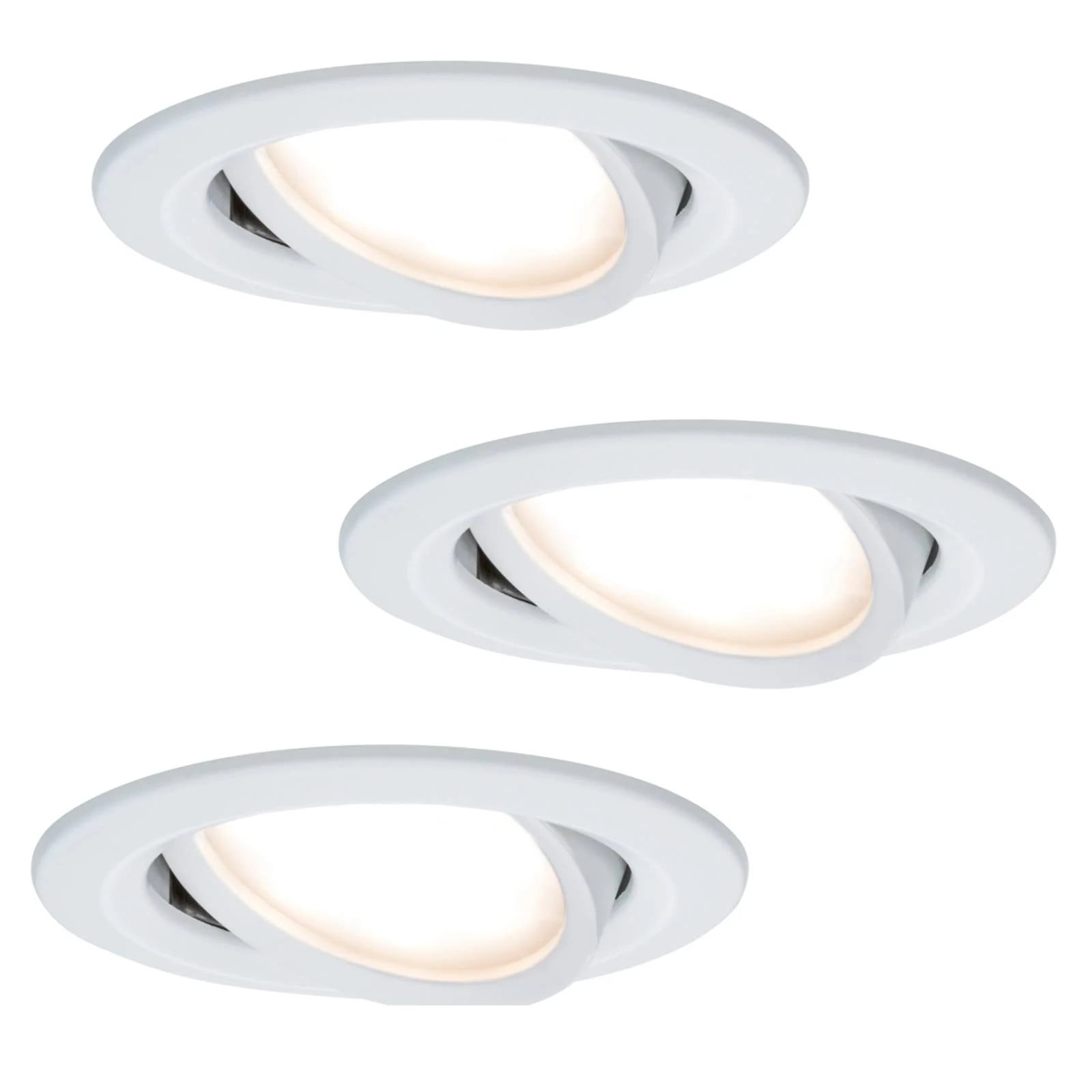 Paulmann Nova Plus LED inbouwlamp zwenkbaar 3x6W 470lm 2700K wit mat (set van 3)