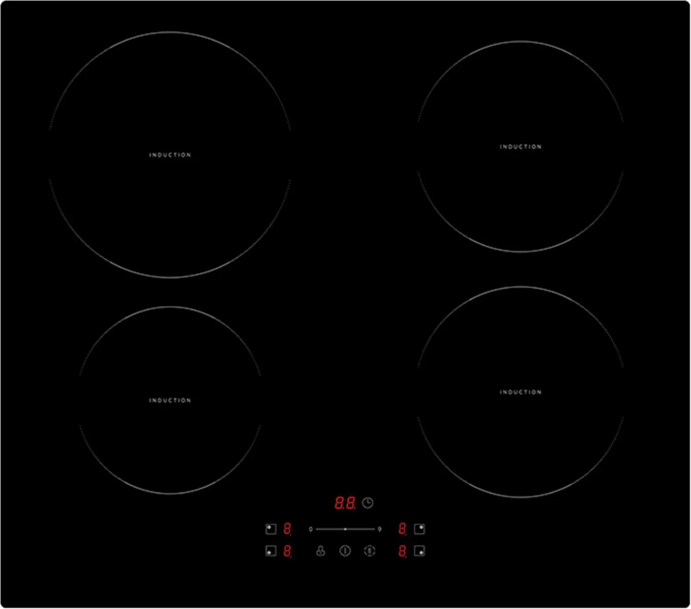 garneroarredamenti Piano cottura induzione 4 zone 60cm Master Kitchen