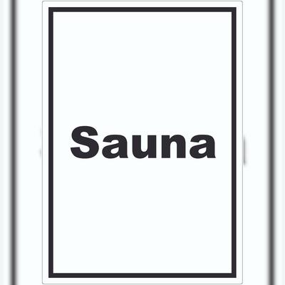 HB-Druck Sauna Aufkleber mit Text Erholung Entspannung hochkant A3 (297x420mm)