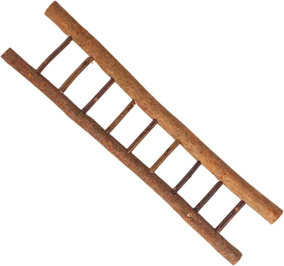 Houten Ladder Ornament - Miniatuur Ladder Decoratie voor Kerstversiering - Rustiek Landelijk Design - Houtkleur - Hoogte: 36,5 cm