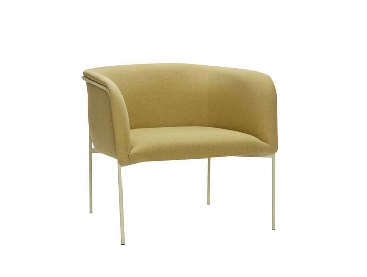 Hubsch Loungestoel - geel/lichtgroen