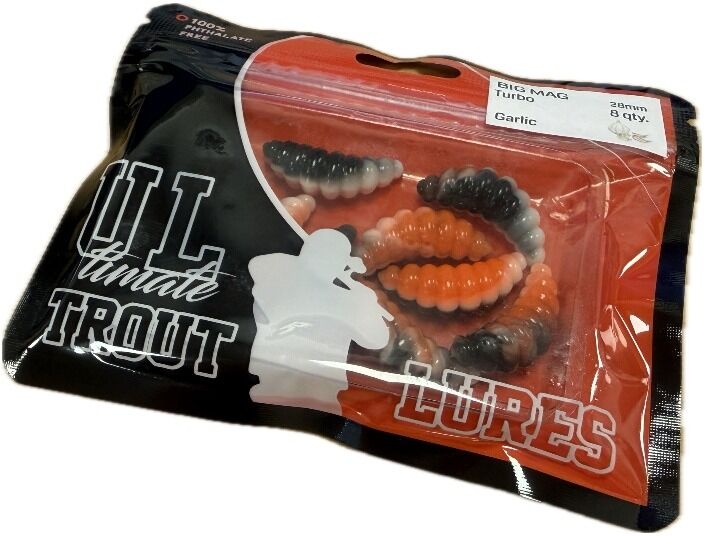 lystfisk.dk Ultimate Trout Lures - Big Mag - Hvidløg-Turbo