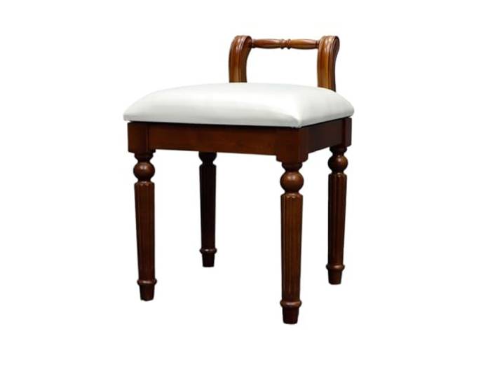 OUTIFUOTPP Europäische Design-Schminkhocker, die vollständig aus Massivholz gefertigt sind und for Schlafzimmer-Make-up-Hocker, Balkon-Rückenlehne-Stuhl verwendet Werden können(12)