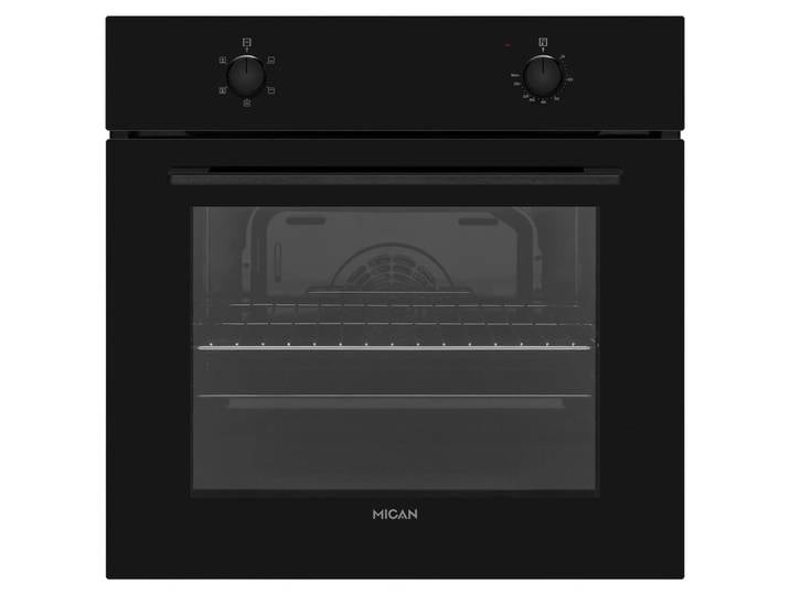 Mican Einbaubackofen, Schwarz, Metall, Glas, 59.5x59.5x57.5 cm, Backofenbeleuchtung, Küchen, Küchenelektrogeräte, Backöfen & Herde