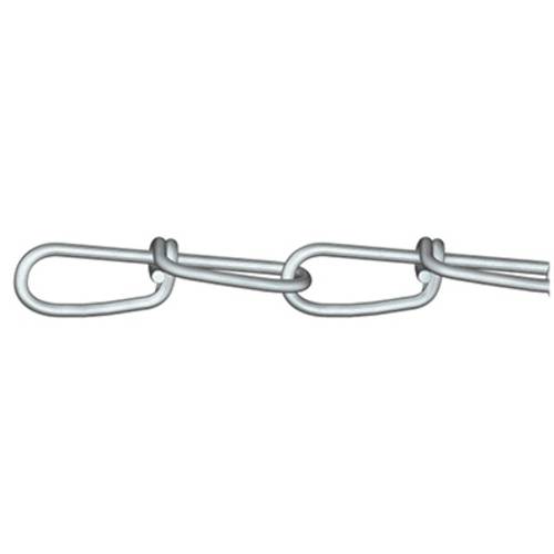 dörner + helmer 156129 Knotenkette Silber Stahl galvanisch verzinkt 30m Kettenglied Stärke 1mm