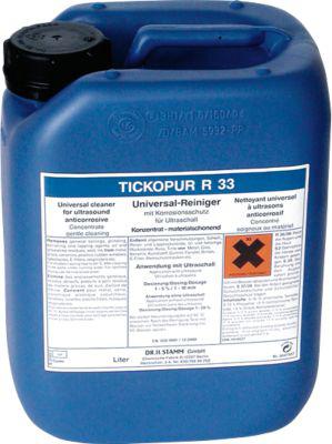 Ultraschall-Reinigungskonzentrat TICKOPUR R 33, mild-alkalisch, mit Korrosionsschutz, Kanister 5 l