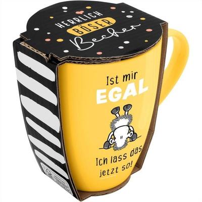 Tasse mit Motivdruck 'Ist mir egal. Ich lass das jetzt so!', mit Banderole