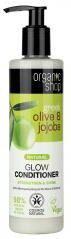 Organic Shop Après-Shampoing Naturel Fortifiant Brillance Huile d'Olive & Jojoba 280 ml - Flacon-Pompe 280 ml