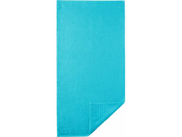 Badetücher EGERIA Madison , blau (türkis), B:70cm L:140cm, Walkfrottee, Obermaterial: 100% Baumwolle, Handtücher, Badetücher, Uni-Programm mit Streifenbordüre, reine Baumwolle