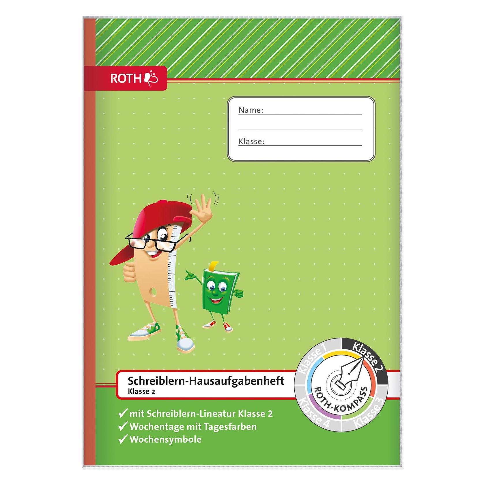 Roth Schreiblern-Hausaufgabenheft Kompass, 2. Klasse, DIN A4 (A4, Liniert) (89253)