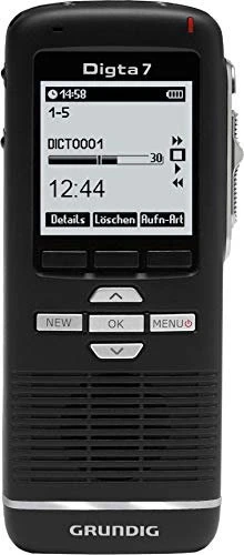 GRUNDIG Digta 7 Premium Set mit DigtaSoft One Software digitales Diktiergerät-Set 2 GB