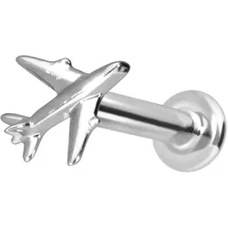 14 Karat Gold Labret mit Innengewinde FLUGZEUG