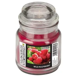 Papstar Duftkerzen im Glas, Wilde Himbeere, Ø 63 mm · 85 mm, "Flavour", 6 Stück