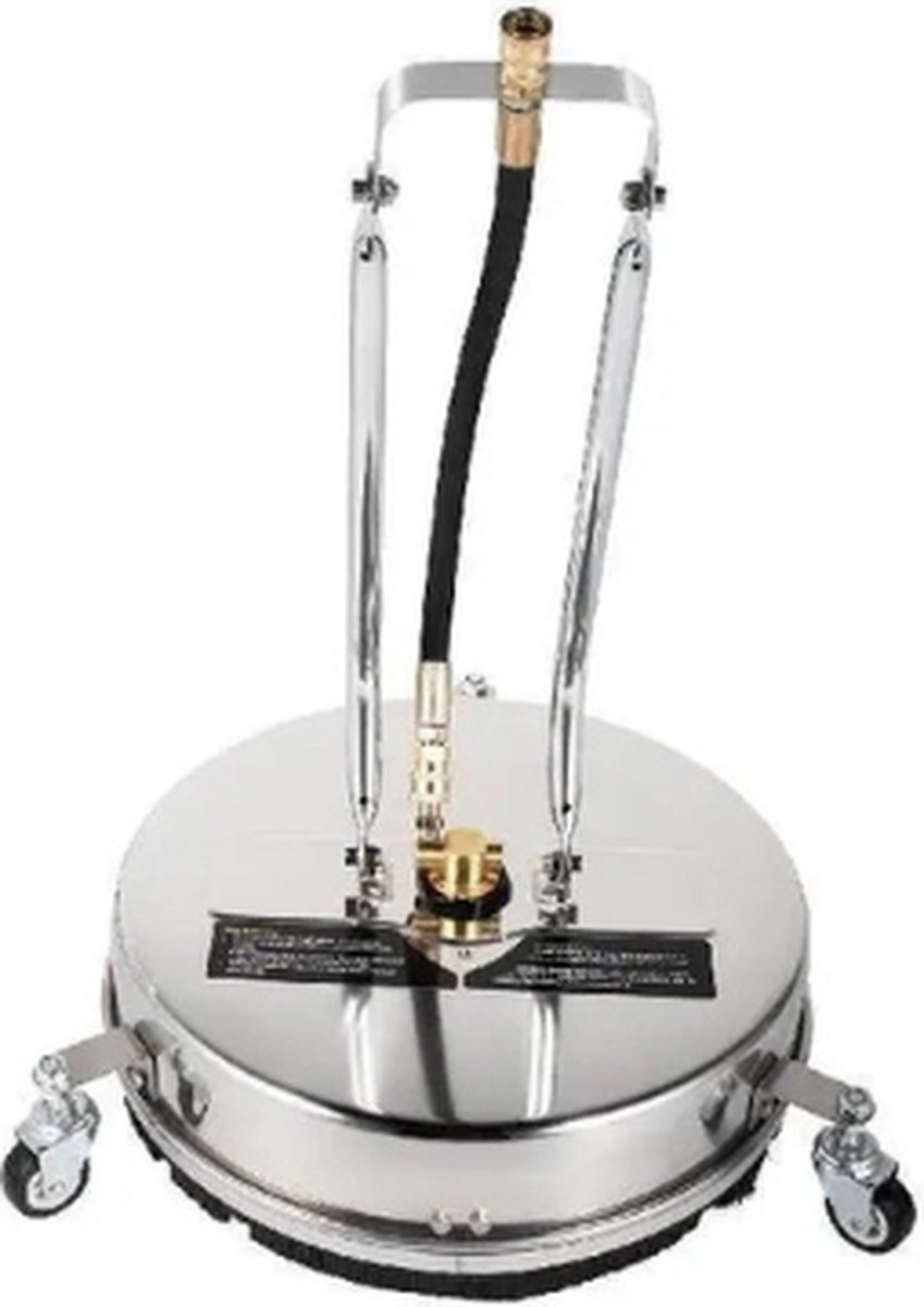 Vevor Terrasreiniger met dubbele roterende arm en RVS uitvoering, Breedte: 40 cm, Zilver
