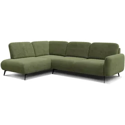 ECKSOFA FEBE 5-Sitzer links, olivgrün