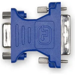 D2 Diffusion Adaptateur compatible DVI-I mâle vers VGA femelle (D-sub DE-15) (Bleu), Video Adapter, Blau