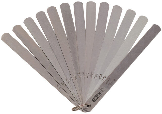 Jauges à piston, 8 lames, 0,05-0,5mm, 200mm ; KS Tools (300.0617)