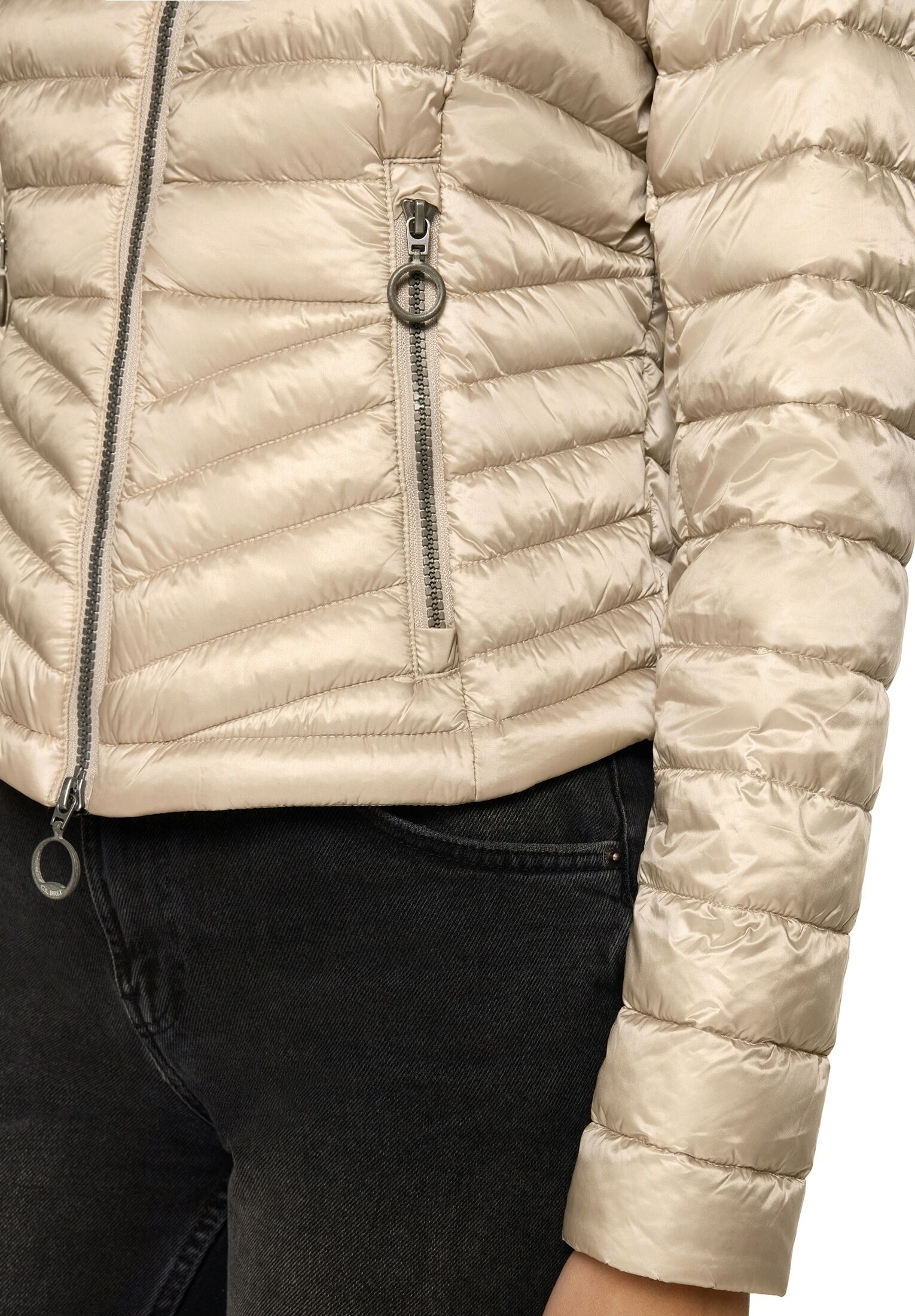 Steppjacke GIL BRET, Damen, Gr. 44, beige (smoky taupe), Steppware, Obermaterial: 100% Polyamid, unifarben, regular fit normal, Jacken Steppjacke, mit Stehkragen smoky taupe 44