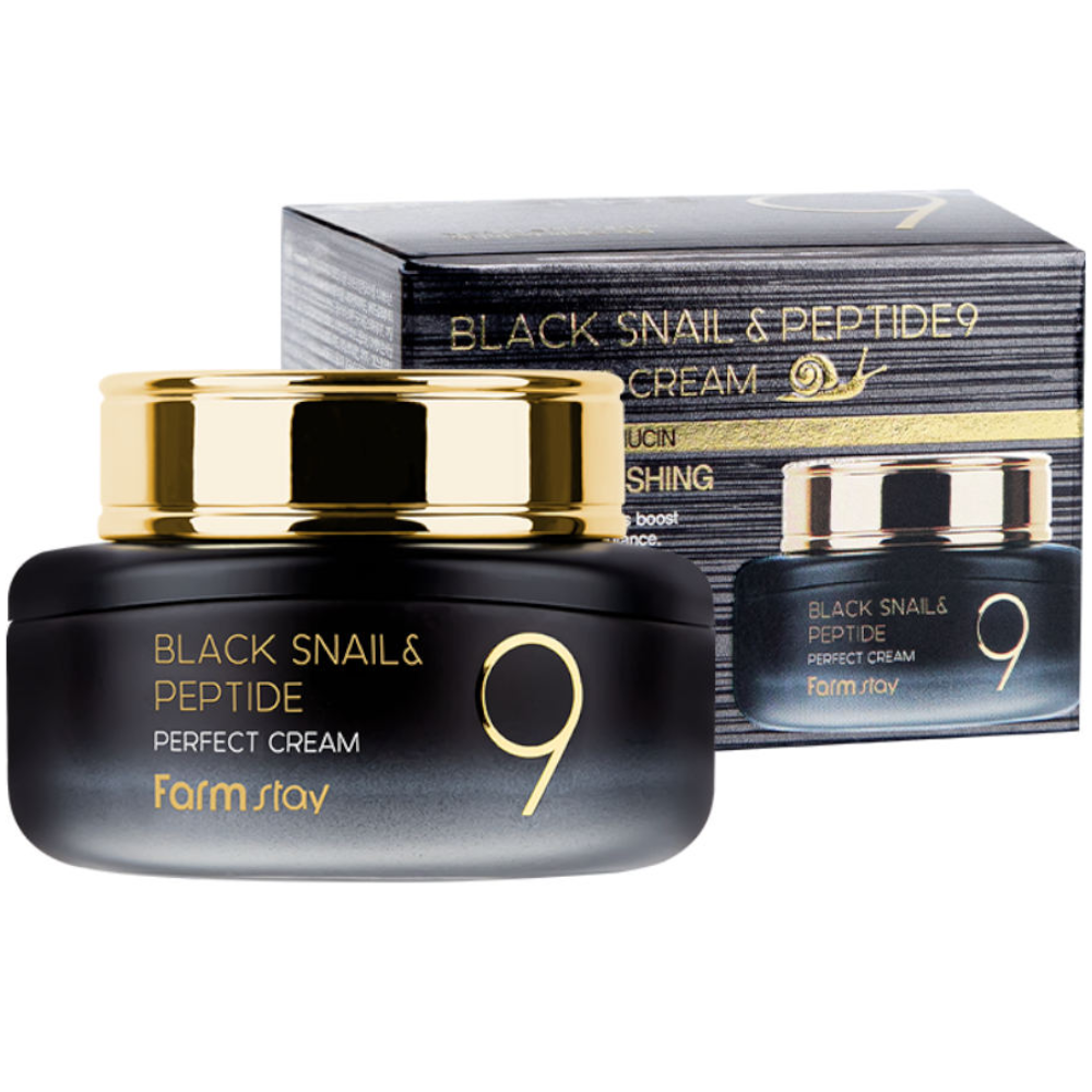 FarmStay Black Snail and Peptide 9 Perfect Facial Cream 55mL