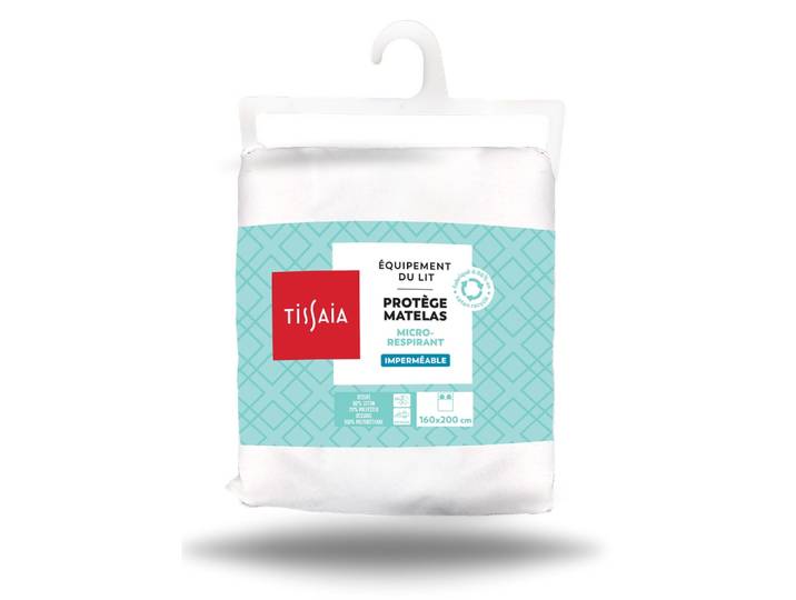 Protège-matelas 160x200 Cm micro-respirant imperméable TISSAIA