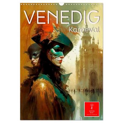 Venedig Karneval (Wandkalender 2026 DIN A3 hoch), CALVENDO Monatskalender