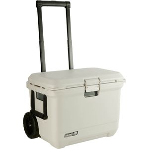Coleman Kühlbox 55 QT Pro, beige, 52 Liter, passive Kühlung, mit Rollen