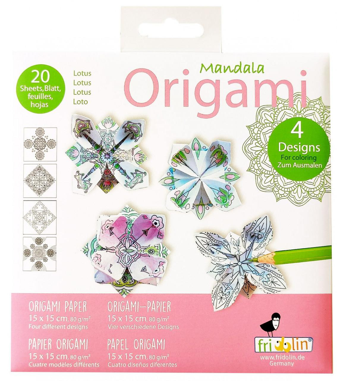 Fridolin Origami Mandala kleurboek