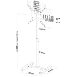 NEOMOUNTS BY NEWSTAR Flat Screen Floor Stand (height: 75-124 cm)