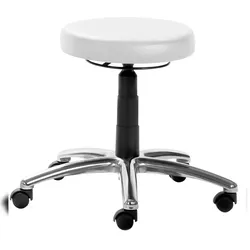 Mayer Sitzmöbel, Rollhocker 1256, Kunstleder Weiß