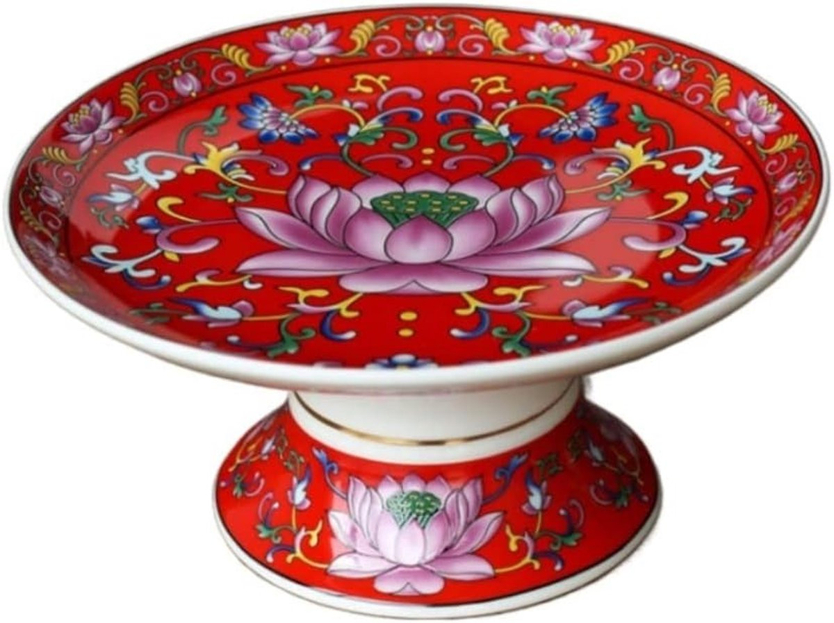 Handgeschilderde Fruitschaal Tafel - Decoratieve Fruitmand Kom voor Keukenorganisatie - 6 inch - Blauw