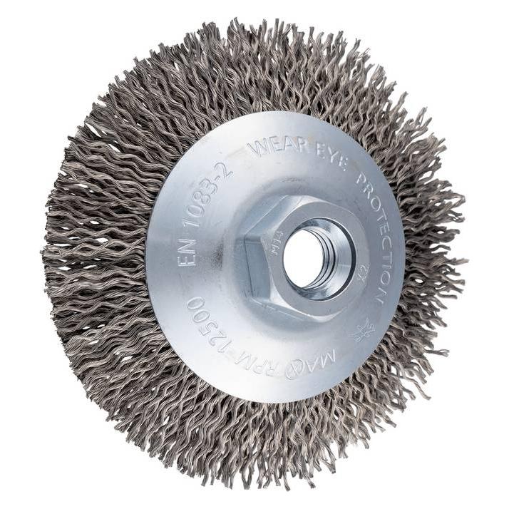 Pferd TOOLS TOOLS Kegelbürste ungezopft KBU Ø 100x10mm M14 Edelstahl-Litze (43316008)