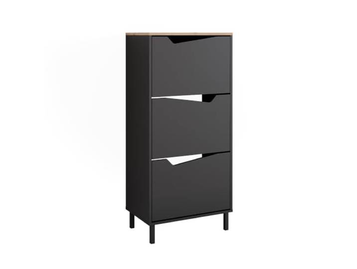 Vicco Schuhkipper Marelle, Anthrazit/Artisan, 60 x 129.5 cm mit 3 Fächern, zur platzsparenden Aufbewahrung von Schuhen und Accessoires