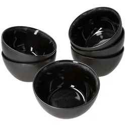 6er Set Schale Reactive Glaze Grey Black Zakynthos 13,7cm - 24321860