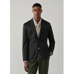 Hackett London für Herren. HM4400223 Grüne Performance-Flanelljacke (dunkel) (48/32), Lässig, Wolle, Klassisch