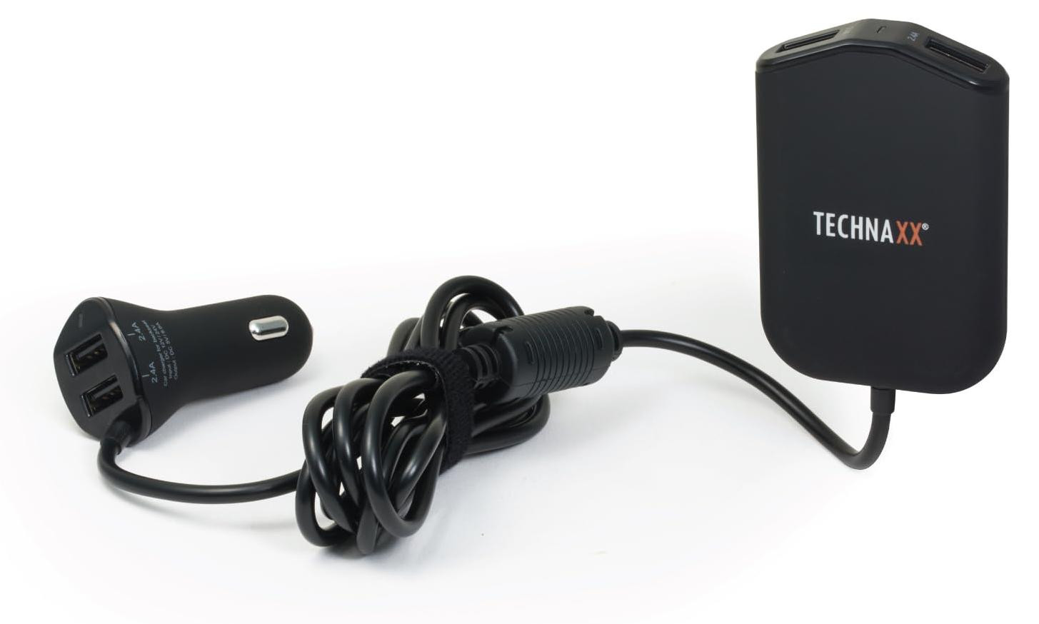 Technaxx Familie Autolader TE14, Zwart, 1,8m